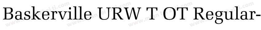 Baskerville URW T OT Regular字体转换